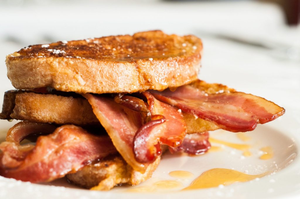 French Toast With Bacon - The Studio Cafe